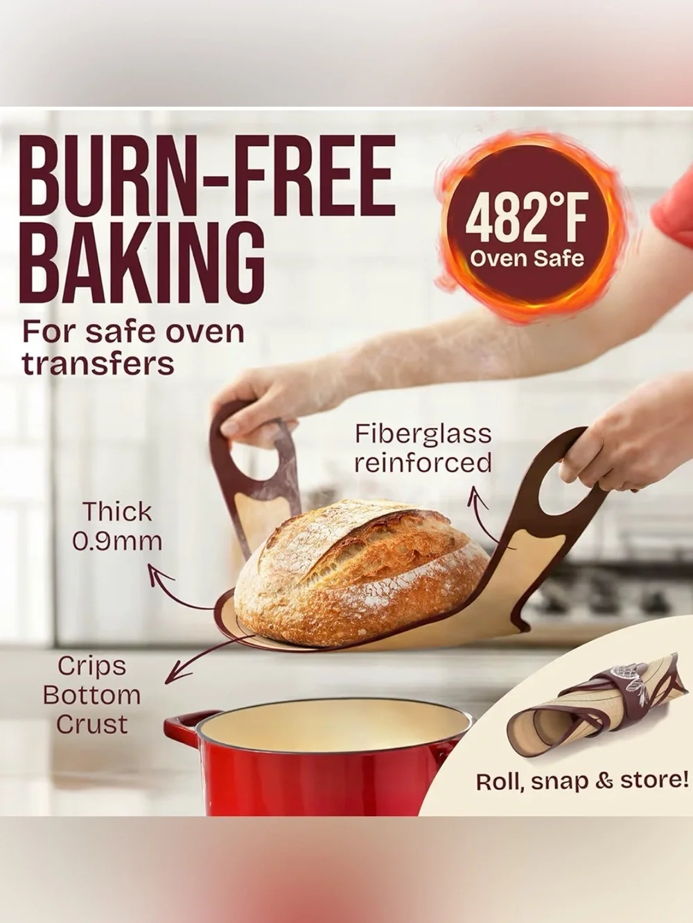 Superbaking Sourdough Starter Jar Kit Proofing Basket Silicone Bread Sling New